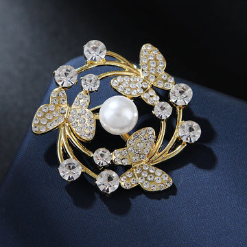 XSB039 - Golden Butterfly Brooch